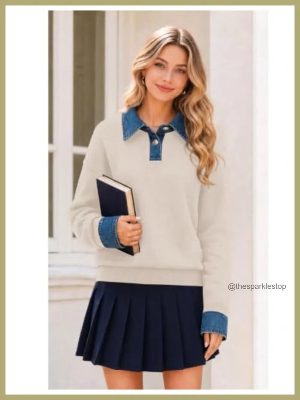 Oversized V-Neck Sweater for Women Long Sleeve Pullover Soft Knit Top